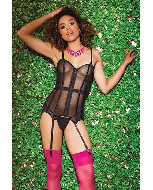 Powernet Fully Boned Corset wLaceUp Back Black MD Coquette Anal Powernet Fully Boned Corset wLaceUp Back Black MD Coquette Anal