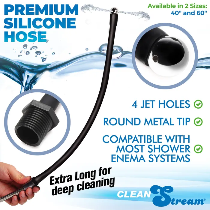 Premium Silicone Enema Hose CleanStream Female Sex Toys