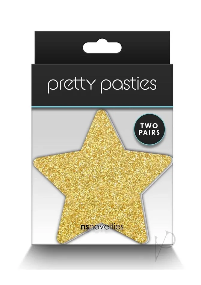 Pretty Pasties Anal Pretty Pasties Glitter Stars BlackGold