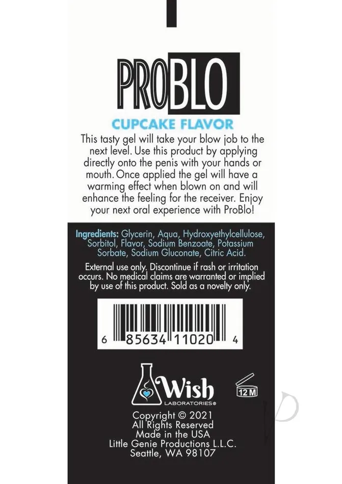 Problo Enhancers ProBlo Oral Pleasure Flavored Gel 15oz Cupcake Problo Enhancers ProBlo Oral Pleasure Flavored Gel 15oz Cupcake