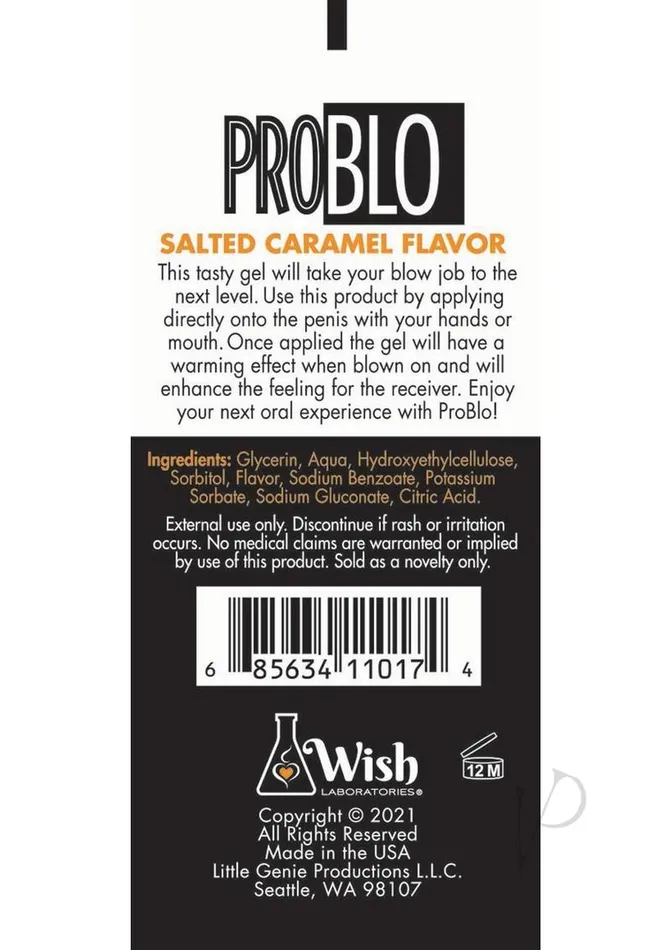 Problo Enhancers ProBlo Oral Pleasure Flavored Gel 15oz Salted Caramel Problo Enhancers ProBlo Oral Pleasure Flavored Gel 15oz Salted Caramel