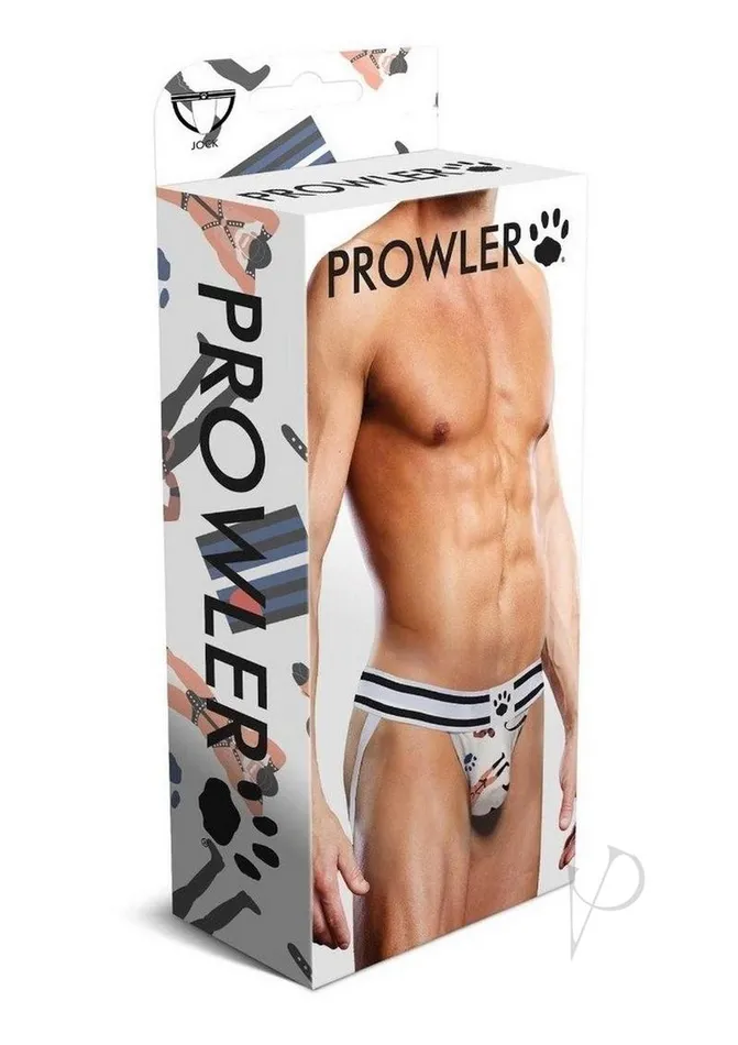 Prowler Prowler Leather Pride Jock Medium WhiteBlack Anal