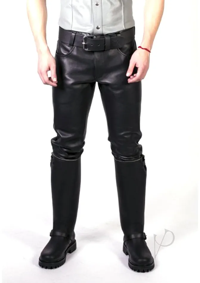 Prowler RED Leather Jeans 32in Black Prowler Red Restraints