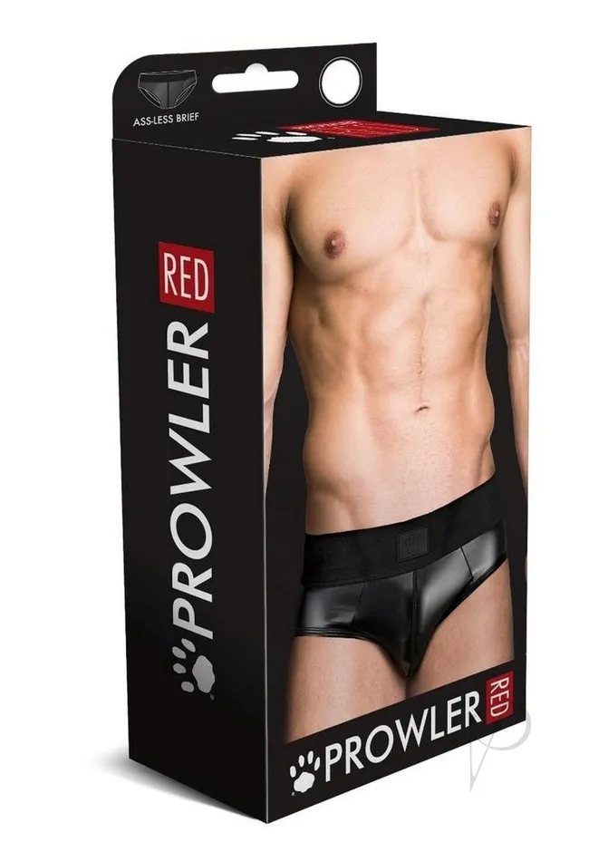 Prowler Red Prowler RED Wetlook AssLess Brief XXLarge Black Anal