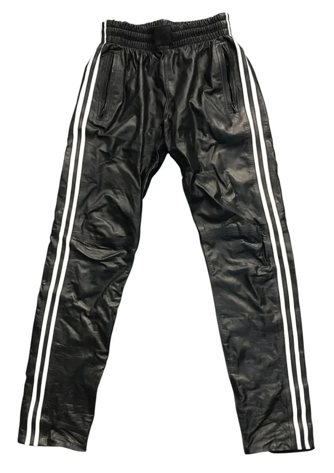 Prowler Red Restraints Prowler RED Leather Joggers Small BlackWhite