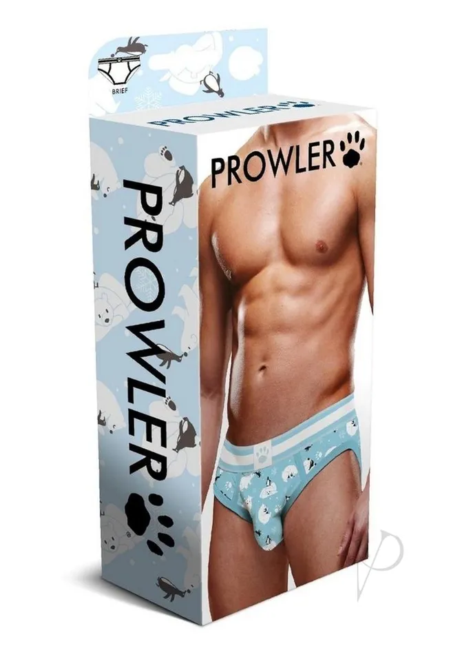 Prowler Vibrators Prowler Winter Animals Brief Small BlueWhite