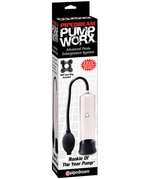 Pump Worx Rookie Of The Year Pump Advanced Penis Enlargement System Clear and Black Pump Worx Male Sex Toys