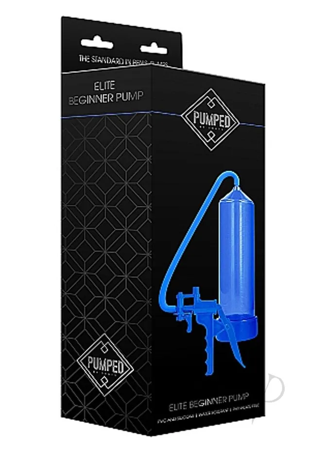 Pumped By Shots Elite Beginner Penis Pump Blue Pumped Male Sex Toys
