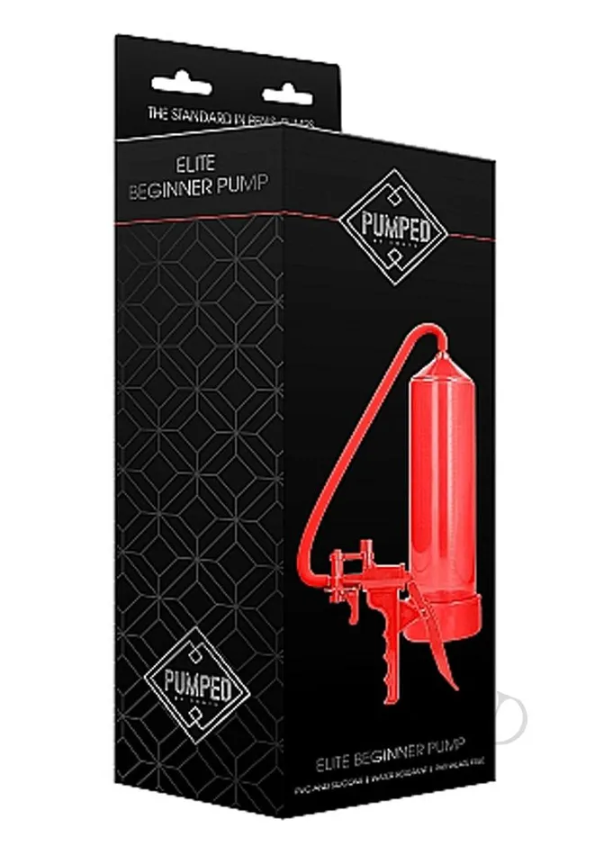Pumped Male Sex Toys Pumped By Shots Elite Beginner Penis Pump Red