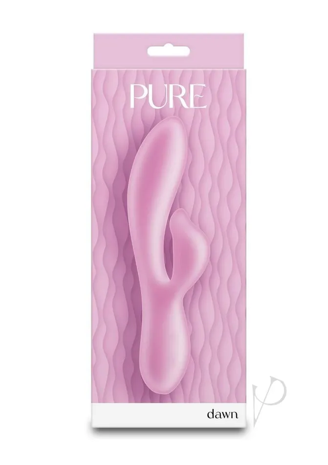 Pure Female Sex Toys Pure Dawn Rechargeable Silicone Rabbit Vibrator Pink