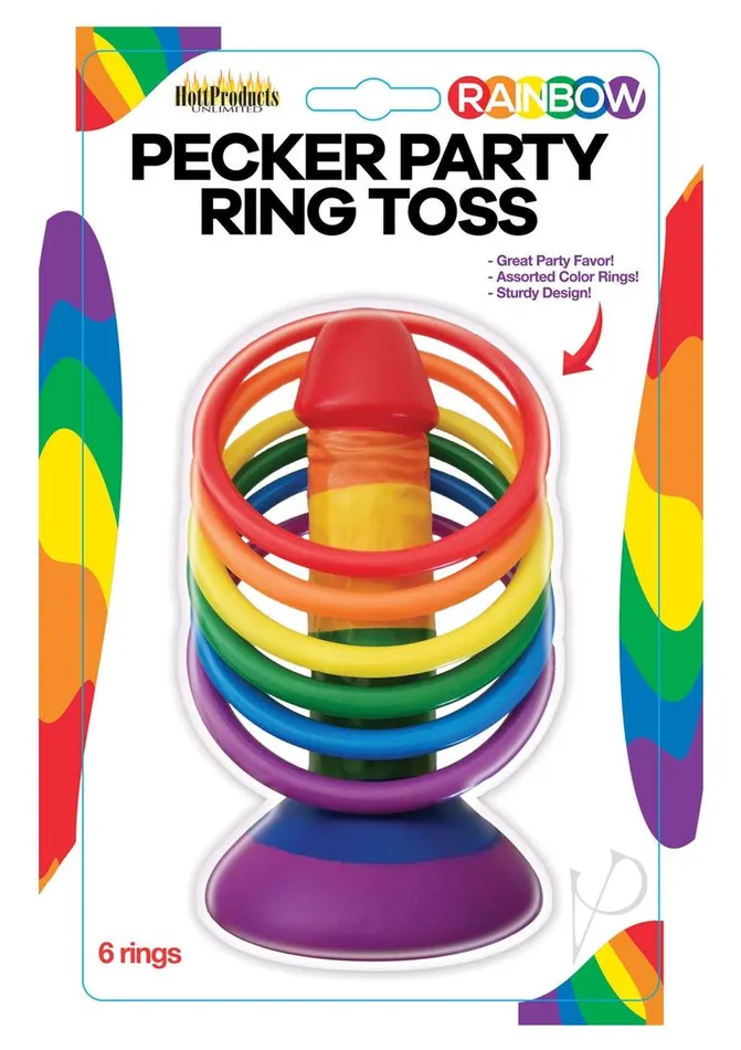 Rainbow Rainbow Pecker Party Ring Toss Male Sex Toys