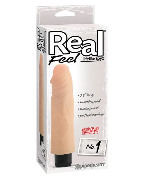 Real Feel Lifelike Toyz No 1 Realistic Vibrating Dildo 75in Vanilla Real Feel Vibrators