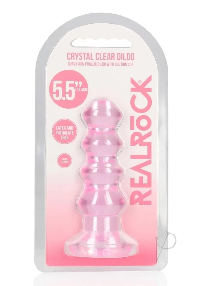 RealRock Curvy Dildo or Butt Plug 55in Pink Real Rock Anal