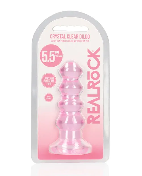 RealRock Curvy Dildo or Butt Plug 55in Pink Real Rock Anal