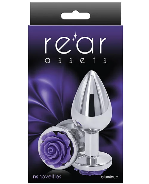 Rear Assets Anal Rear Assets Rose Aluminum Anal Plug Medium PurpleSilver Rear Assets Anal Rear Assets Rose Aluminum Anal Plug Medium PurpleSilver