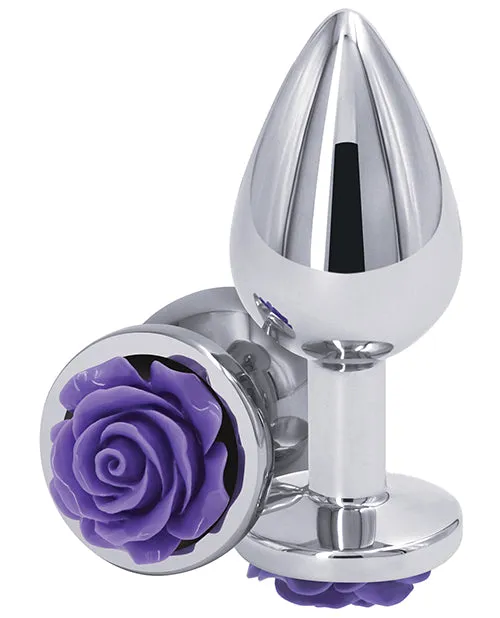 Rear Assets Anal Rear Assets Rose Aluminum Anal Plug Medium PurpleSilver Rear Assets Anal Rear Assets Rose Aluminum Anal Plug Medium PurpleSilver