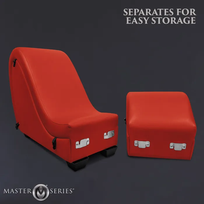 Red Detachable Kinky Couch Sex Chaise with Love Pillows Master Series Vibrators