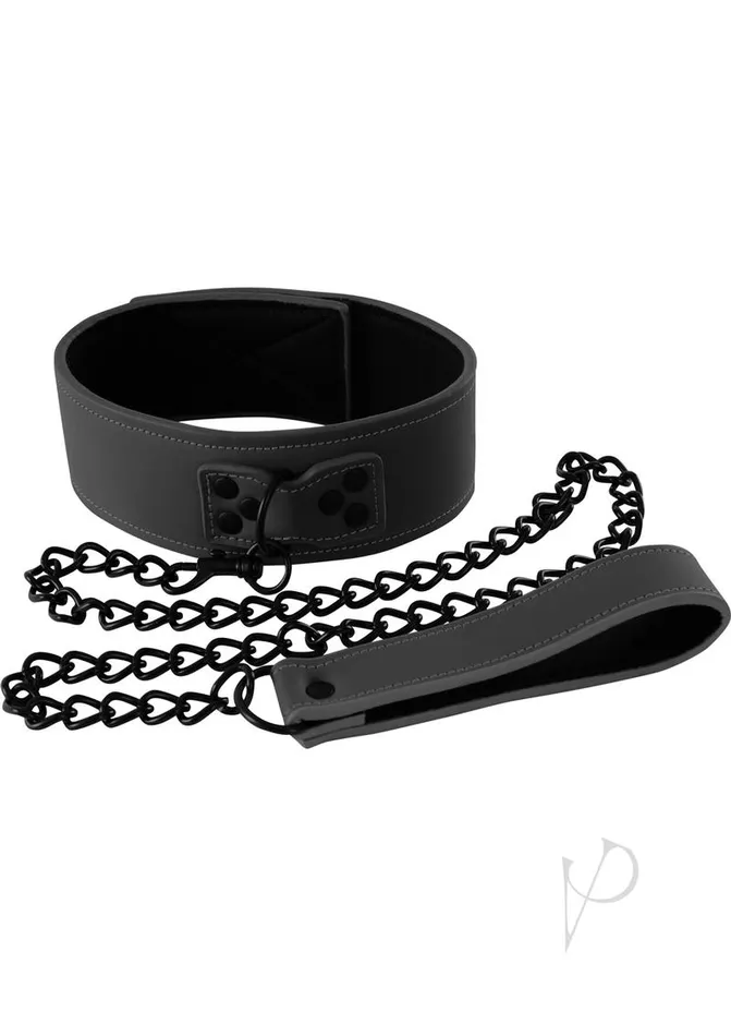Renegade Anal Renegade Bondage Collar Vinyl and Metal Black