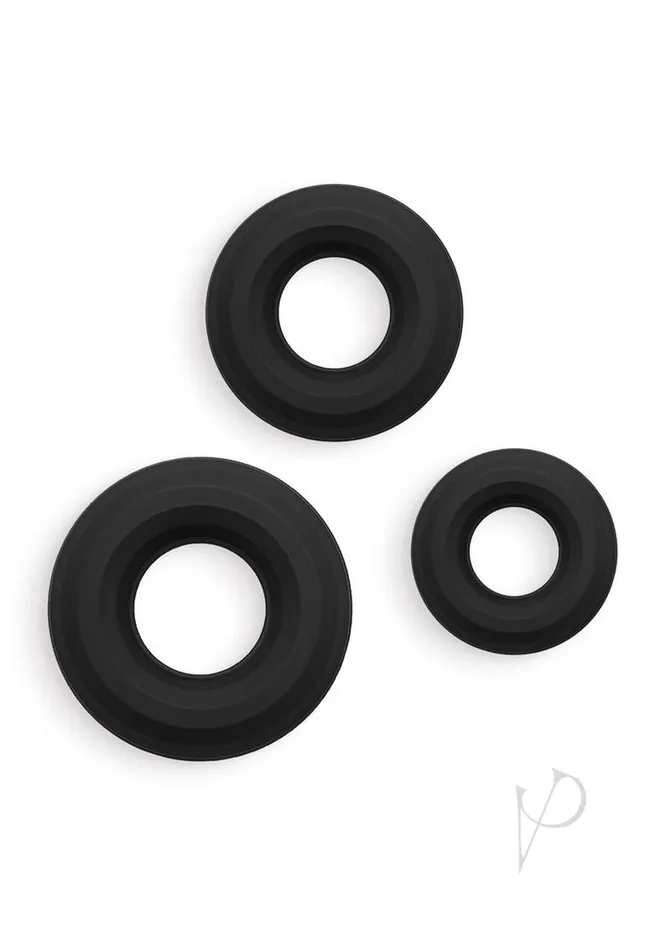 Renegade Anal Renegade Fireman Silicone Rings Set 3 Piece Black Renegade Anal Renegade Fireman Silicone Rings Set 3 Piece Black