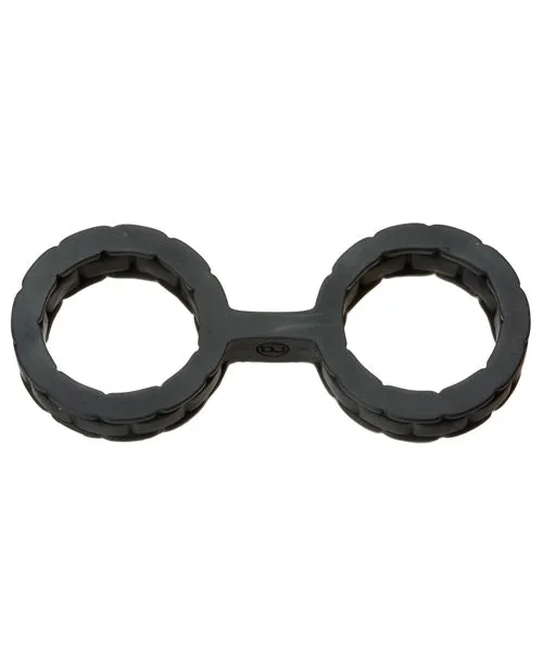 Restraints Doc Johnson Japanese Bondage Silicone Cuffs Small Black
