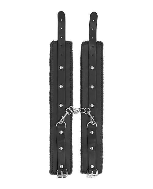 Restraints Ouch Ouch Plush Leather Ankle Cuff Black Restraints Ouch Ouch Plush Leather Ankle Cuff Black