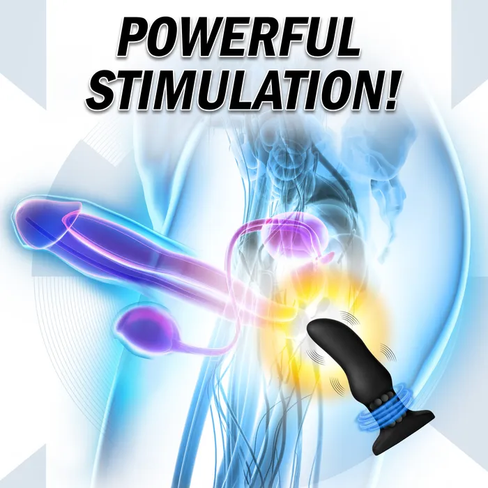 Rimmers Model M Curved Rimming Plug with Remote Rimmers Male Sex Toys