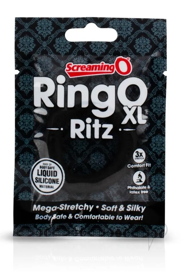 RingO Ritz XL Individual Ring Silicone Black Ring O Anal