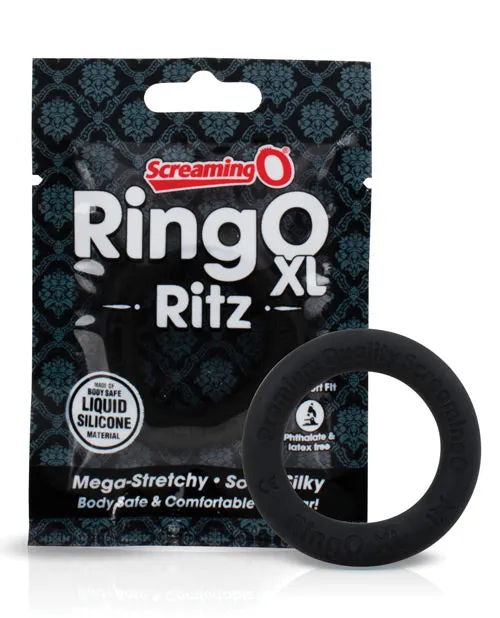 RingO Ritz XL Individual Ring Silicone Black Ring O Anal