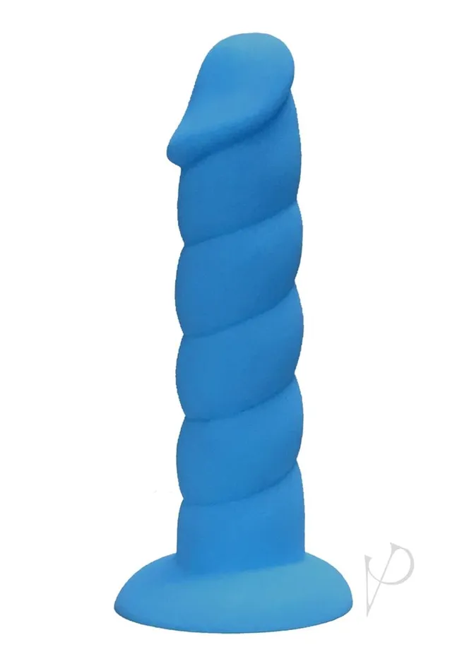 Rock Candy Toys Dildos Suga Daddy Silicone Dildo 7in Blue