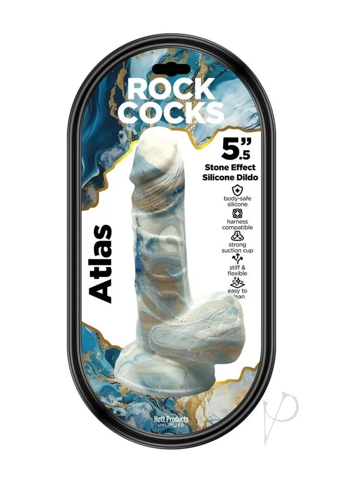Rock Cocks Atlas Silicone Dildo 55in Multicolor Hott Products Dildos
