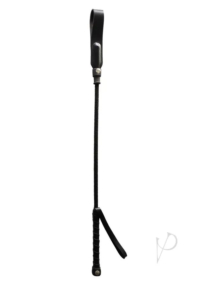 Rouge Anal Rouge Fifty Times Hotter Short Riding Crop Slim Tip 20in Black