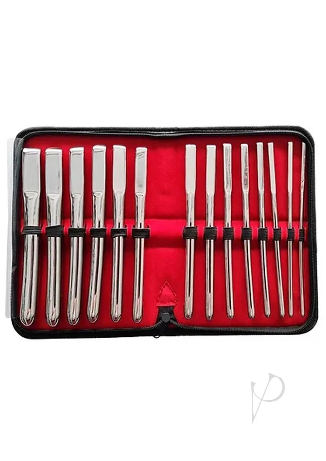 Rouge Anal Rouge Hegar Stainless Steel Uterine Dilator Set 14 Piece Set Silver Rouge Anal Rouge Hegar Stainless Steel Uterine Dilator Set 14 Piece Set Silver