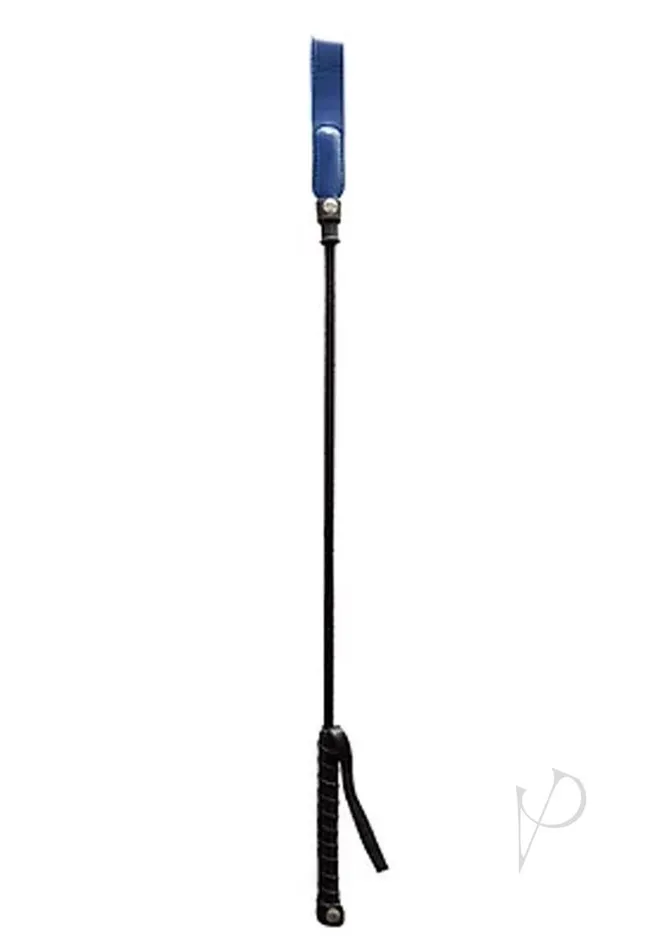 Rouge Leather Riding Crop with Slim Tip Blue Rouge Anal