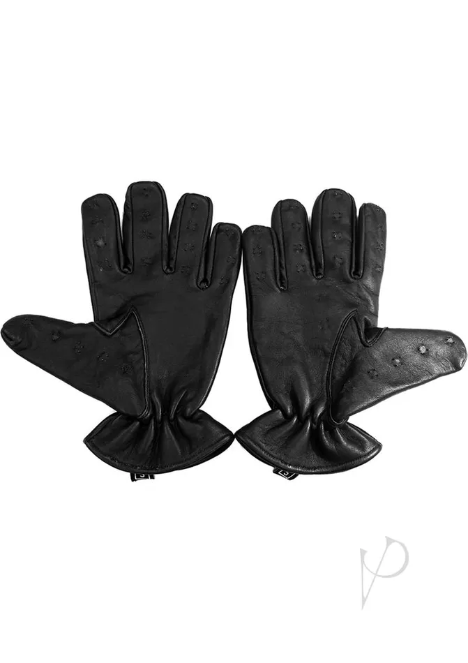Rouge Leather Vampire Gloves Large Black Rouge Restraints