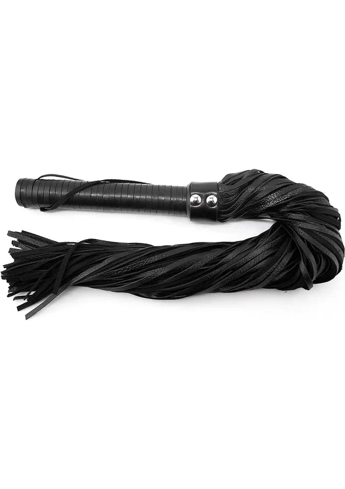 Rouge Restraints Rouge Leather Flogger Black