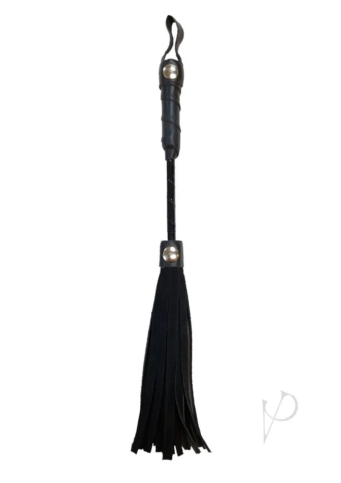 Rouge Rouge Leather Mini Flogger Black Restraints