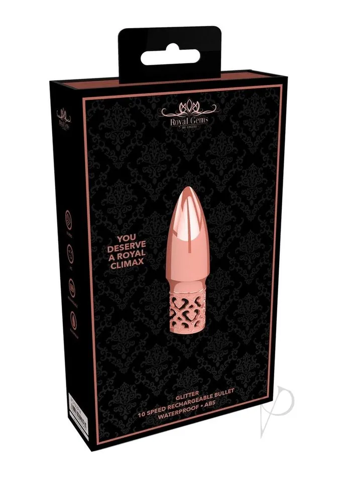Royal Gems Female Sex Toys Royal Gems Glitter Rechargeable Bullet Rose Gold Royal Gems Female Sex Toys Royal Gems Glitter Rechargeable Bullet Rose Gold