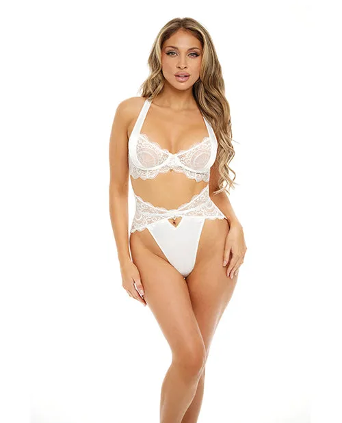 Rsvp By Oh La La Cheri Female Sex Toys Sadie Underwire Lace Bra High Waist Panty Bright White MD Rsvp By Oh La La Cheri Female Sex Toys Sadie Underwire Lace Bra High Waist Panty Bright White MD