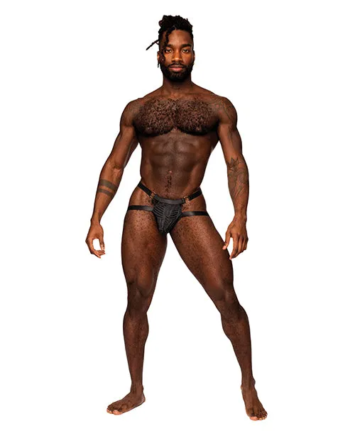 Rude Awakening Mesh Ring Jock Black SM Male Power Anal