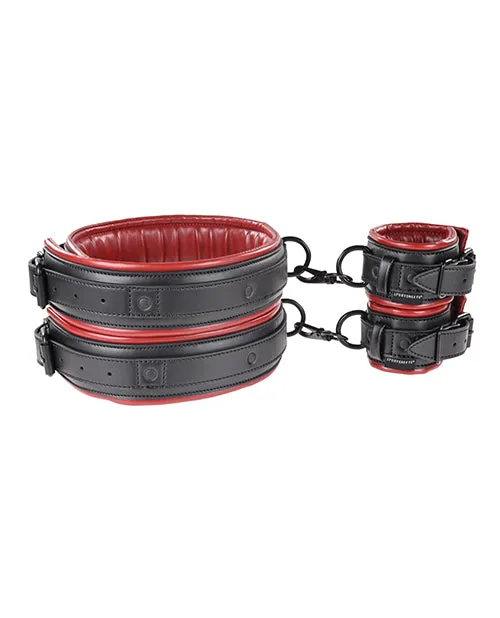 Saffron Thigh and Wrist Cuff Set RedBlack Saffron Restraints Saffron Thigh and Wrist Cuff Set RedBlack Saffron Restraints