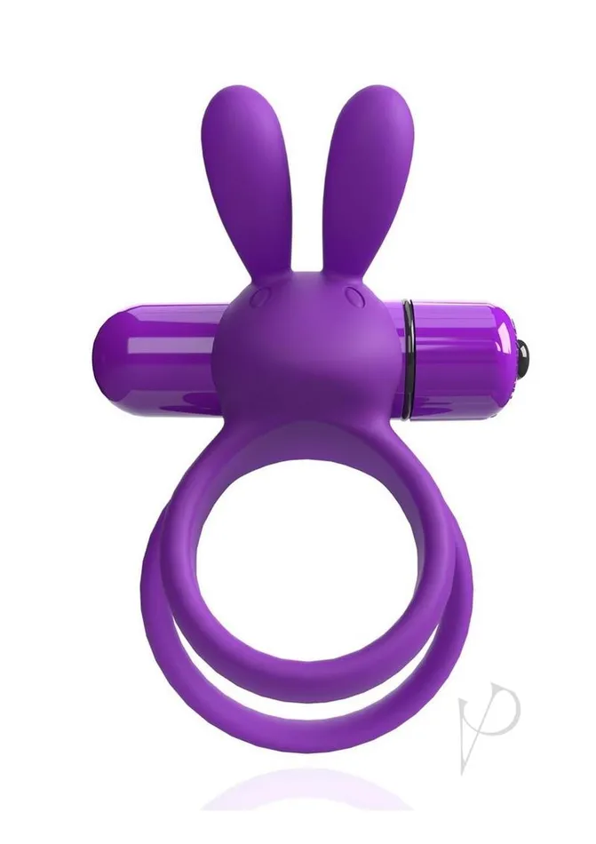 Screaming O Male Sex Toys 4T Ohare XL Silicone Rabbit Vibrating Cock Ring Grape