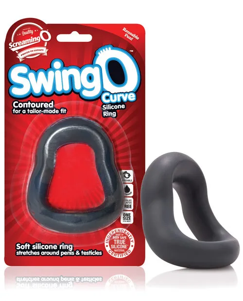 Screaming O Male Sex Toys SwingO Curve Silicone Cock Ring Grey