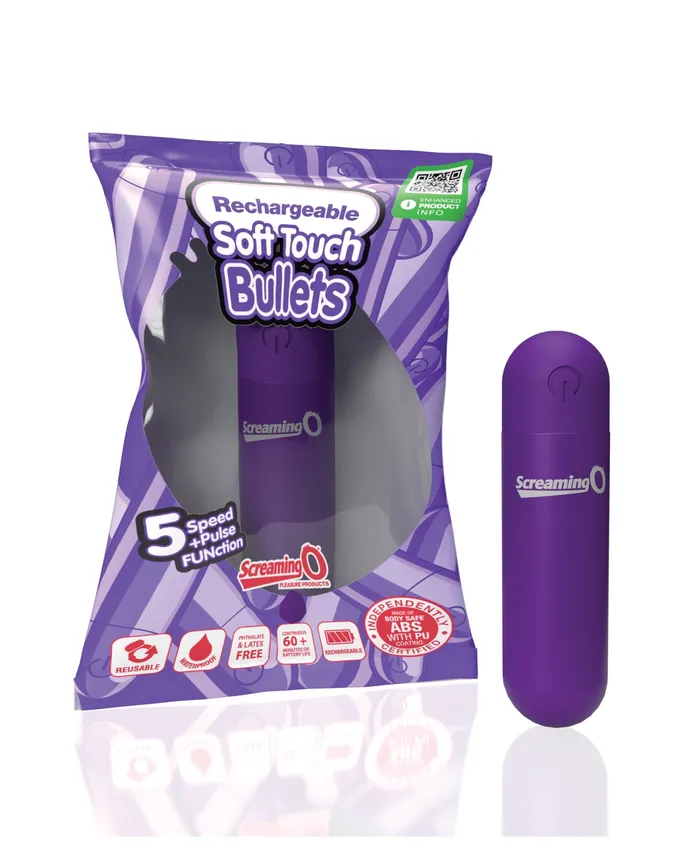 Screaming O Soft Touch Rechargeable Bullet Purple Screaming O Vibrators