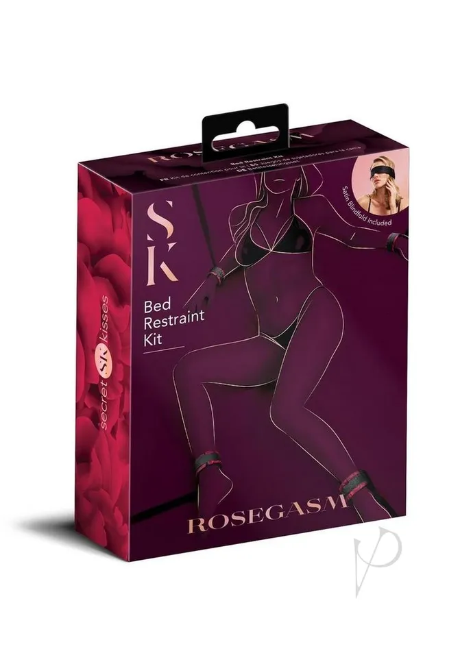 Secret Kisses Rosegasm Bed Restraint Kit with Satin Blindfold RedBlack Secret Kisses Anal Secret Kisses Rosegasm Bed Restraint Kit with Satin Blindfold RedBlack Secret Kisses Anal