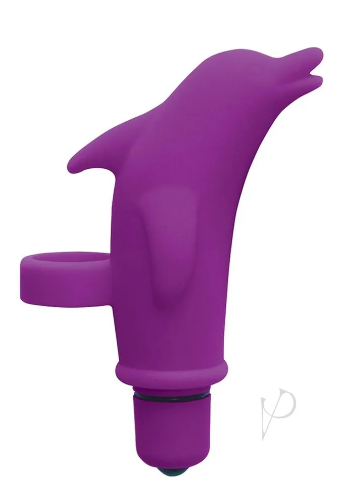 Seduce Me Dolphin Clit Pleasure Silicone Finger Vibrator Purple Seduce Me Vibrators