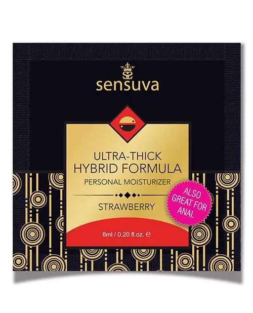 Sensuva Female Sex Toys Sensuva Ultra Thick Hybrid Personal Moisturizer Single Use Packet 6 ml Strawberry Sensuva Female Sex Toys Sensuva Ultra Thick Hybrid Personal Moisturizer Single Use Packet 6 ml Strawberry