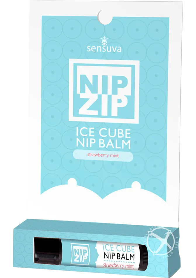 Sensuva Nip Zip Ice Cube Nip Balm Strawberry Mint Flavor Nip Zip Vibrators