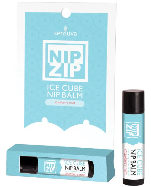 Sensuva Nip Zip Ice Cube Nip Balm Strawberry Mint Flavor Nip Zip Vibrators