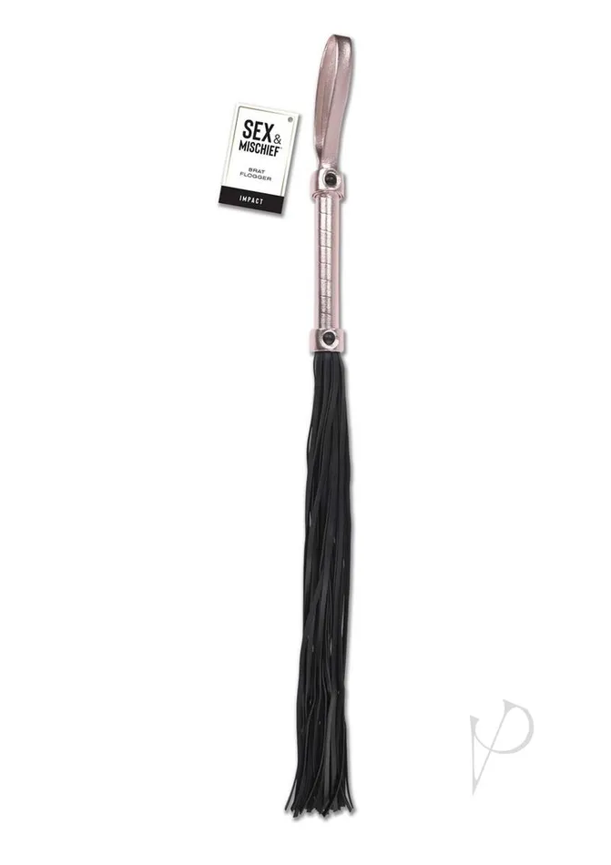 Sex and Mischief Brat Flogger BlackRose Gold Sex And Mischief Vibrators