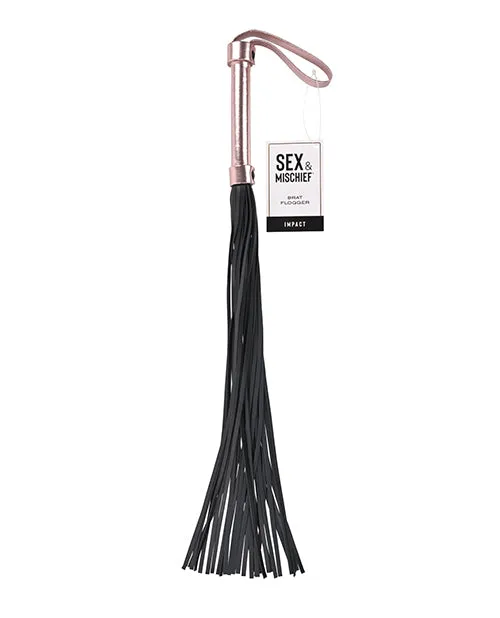 Sex and Mischief Brat Flogger BlackRose Gold Sex And Mischief Vibrators